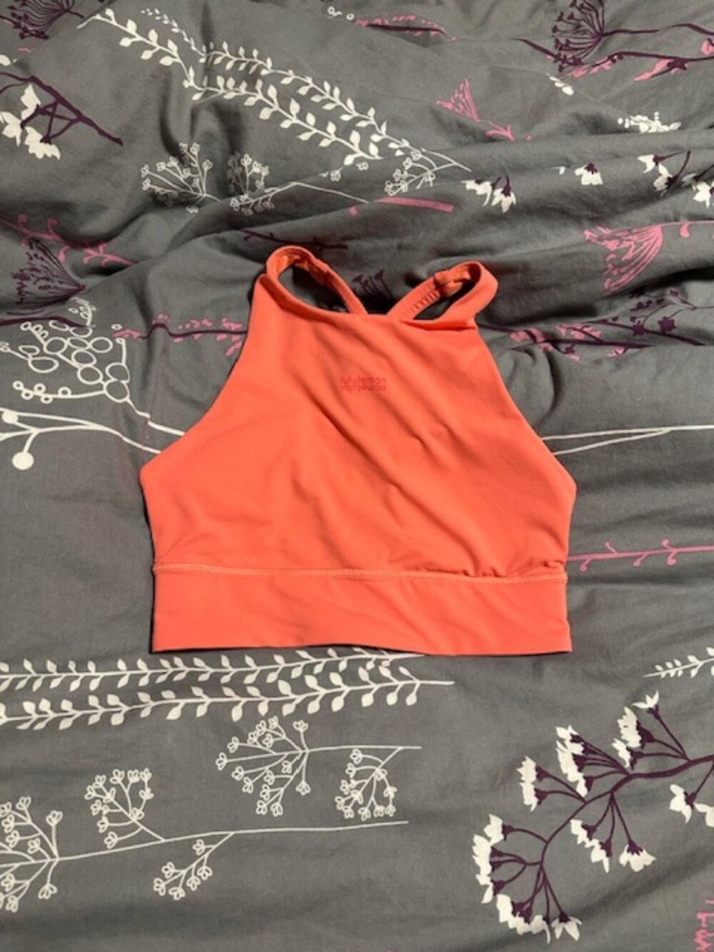 Lululemon Raspberry Cream High Neck energy bra size 6